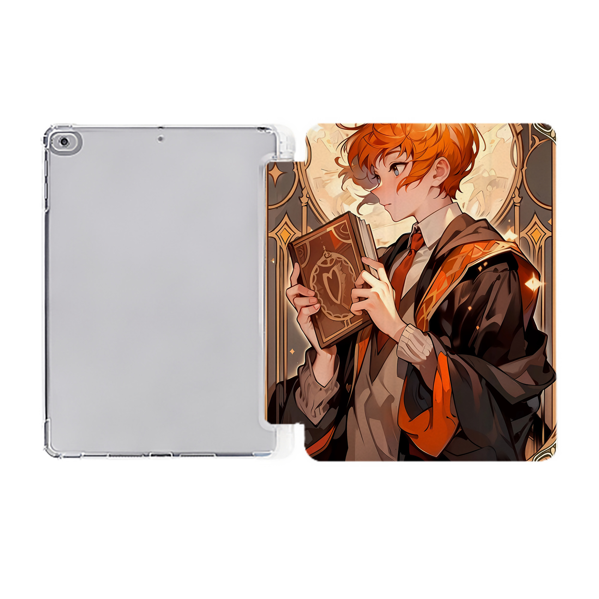 （画像用） Harry Potter ハリー・ポッターシリーズ IPad ケース ペン収納付き 三つ折りスタンド PUレザー×シリコン 対応機種9.5/10.5/10.9インチ